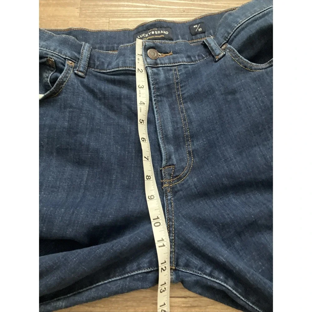 Lucky Brand 121 Slim Straight Jeans Mens 40x30 Medium Wash Blue Denim Pants
